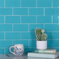 3x6 Sky Blue Polished Tile