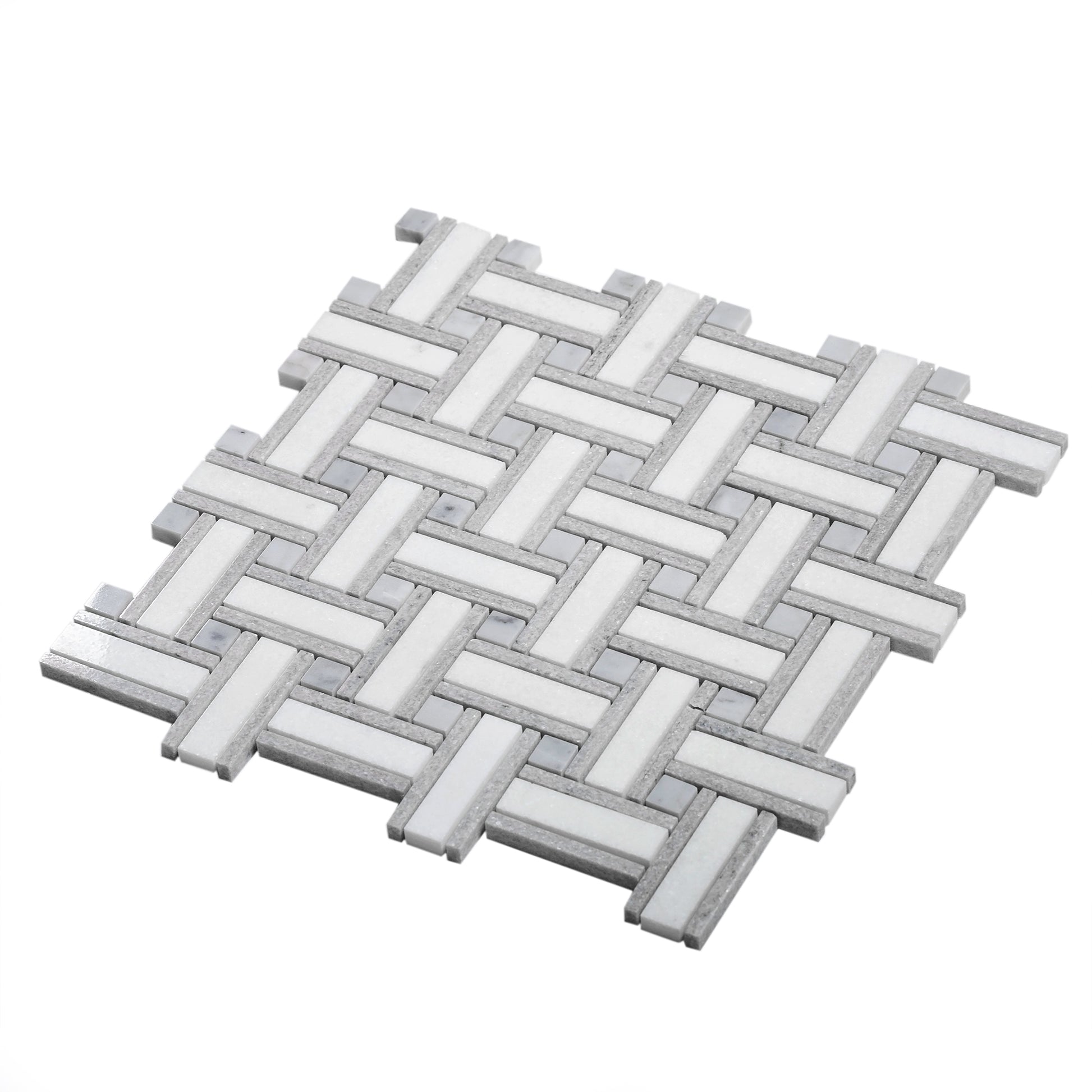 10X10 Gray Basketweave Tile