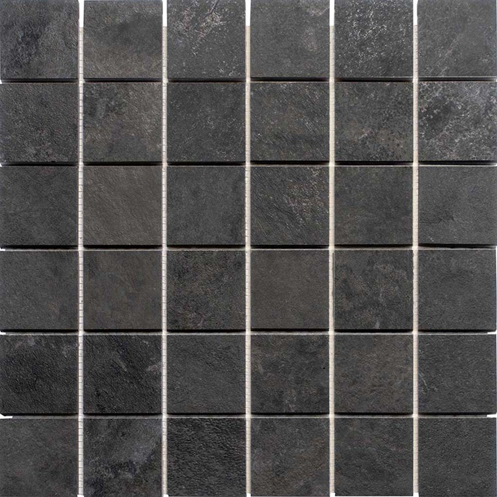 2x2 Splendor Black Porcelain Mosaic Tile