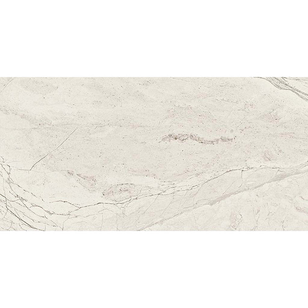 Stone beige porcelain large format tile in a matte stone-look finish
