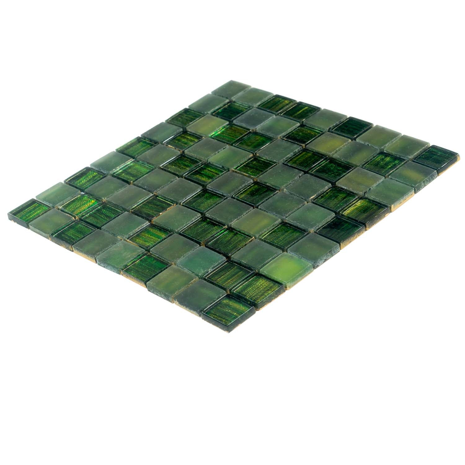 11x11 Emerald Green Matte Finished Glass Tile