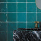 5x5 Ocean Green Polished Tile