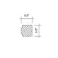 0.8x12 Gray Marble Polished Pencil Trim 