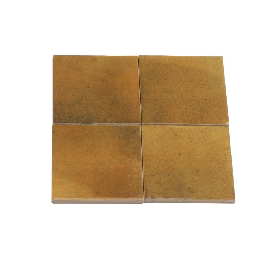 Orange Glossy Square Wall and Floor Tile