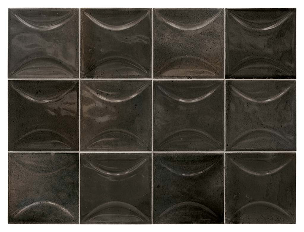 Black Glossy Ceramic Square Tile