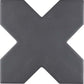 5x5 Gray Matte Ceramic Cross-Shaped Tile