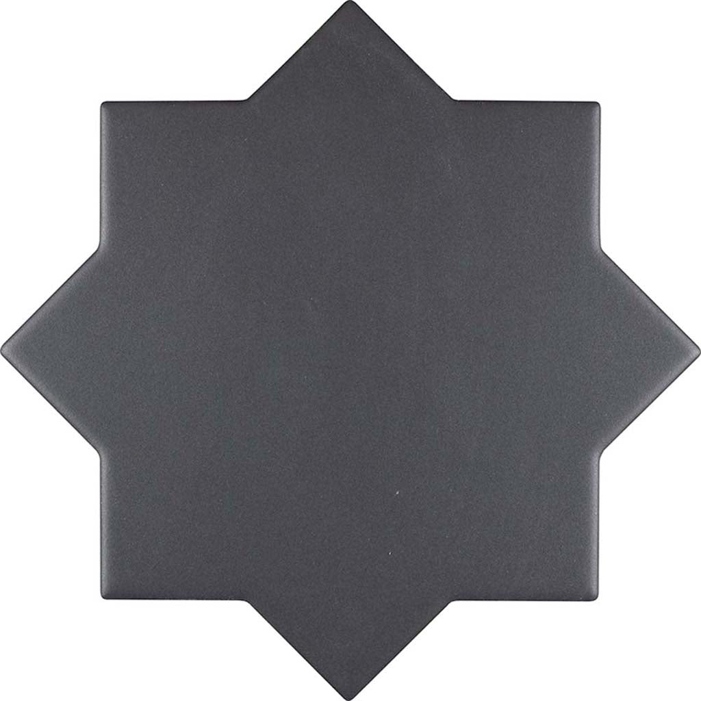 5x5 Grey Matte Ceramic Star-Shaped Tile