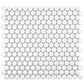 1X1 Cirkel Glossy White Porcelain Tile