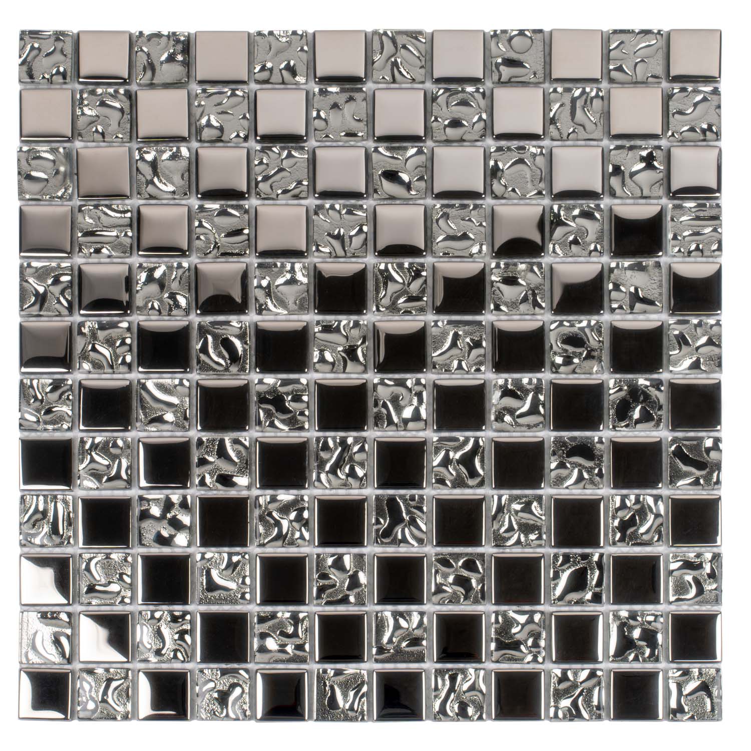 12x12 Silver Glass Tile  