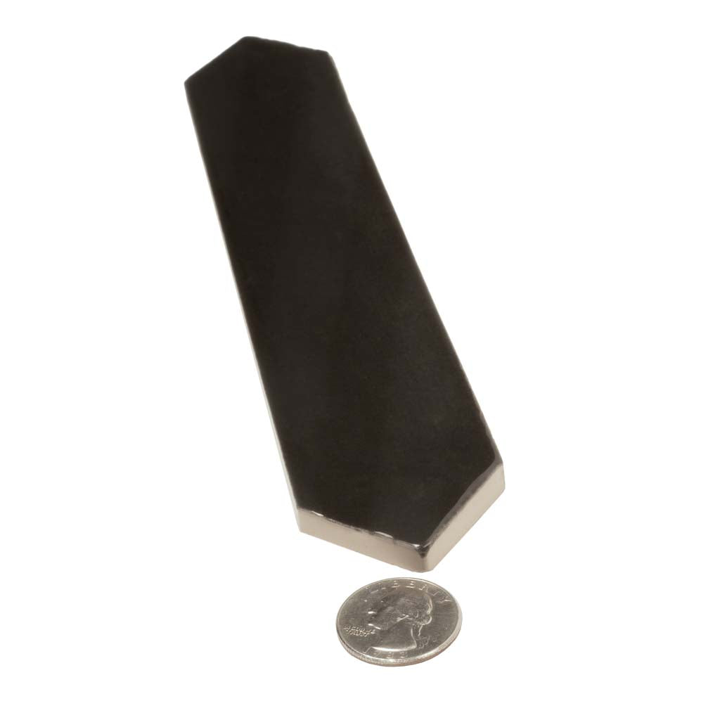 2x10 Festa Black Glossy Ceramic Picket Tile