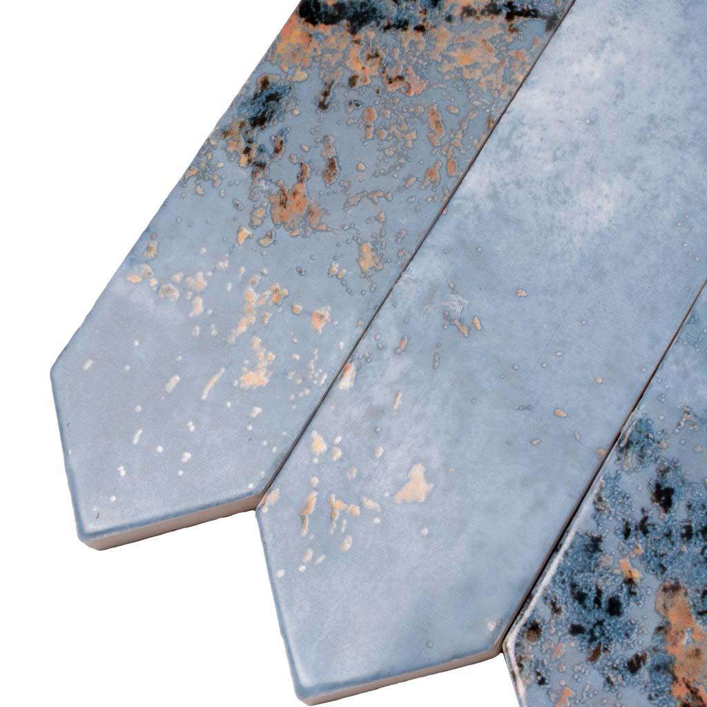 Festa Blue Glossy Picket Tile