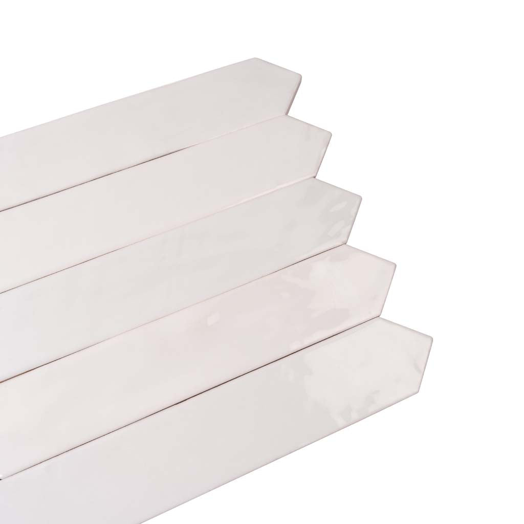 White Glossy Picket Tile