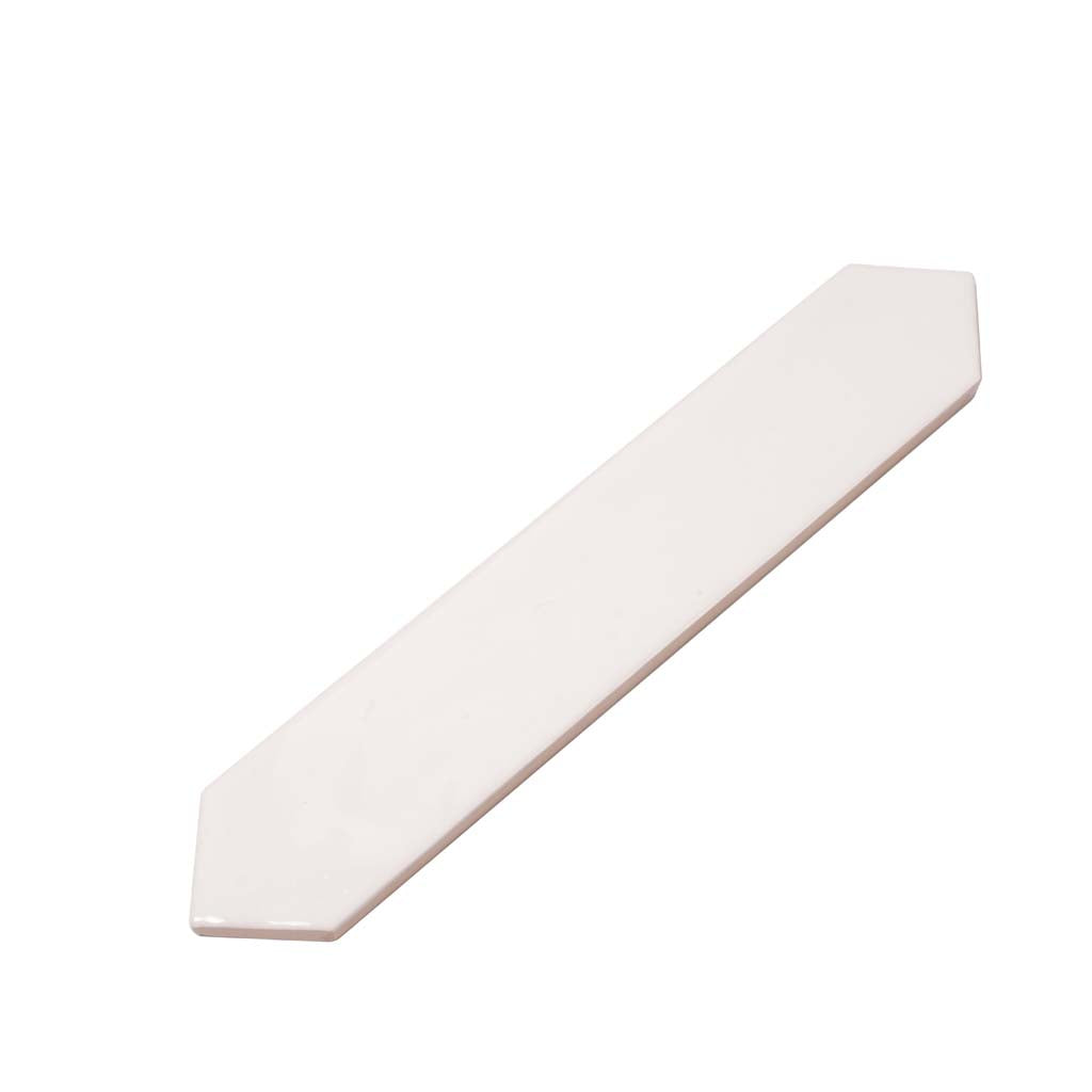 White Glossy Ceramic Picket Tile