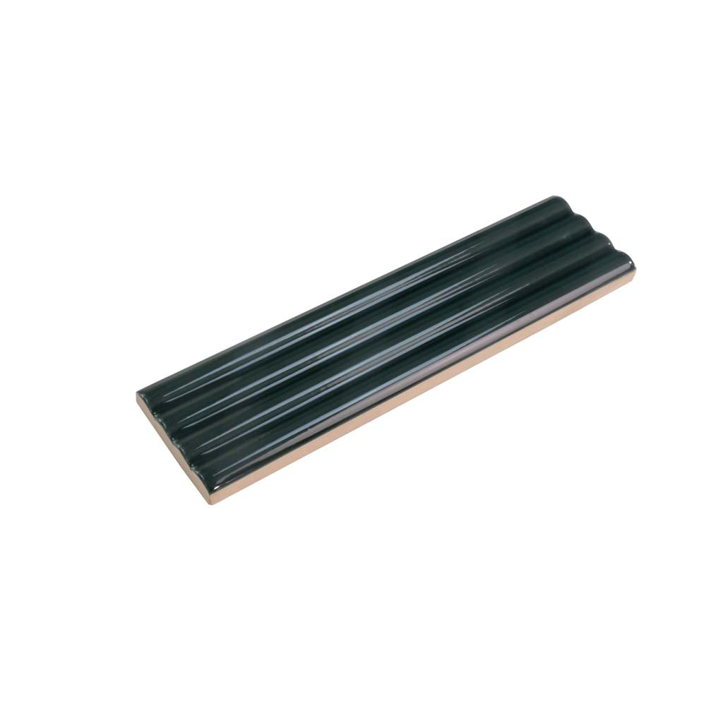 2x8 Black Glossy Ceramic Subway Tile