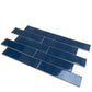 Extravagant 1.97 x 7.87 Glossy Blue Ceramic Subway Tile