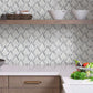 8x10 Gray and White Polished Tile