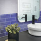 1x12 Cobalt Blue Glass Matte Tile Trim 