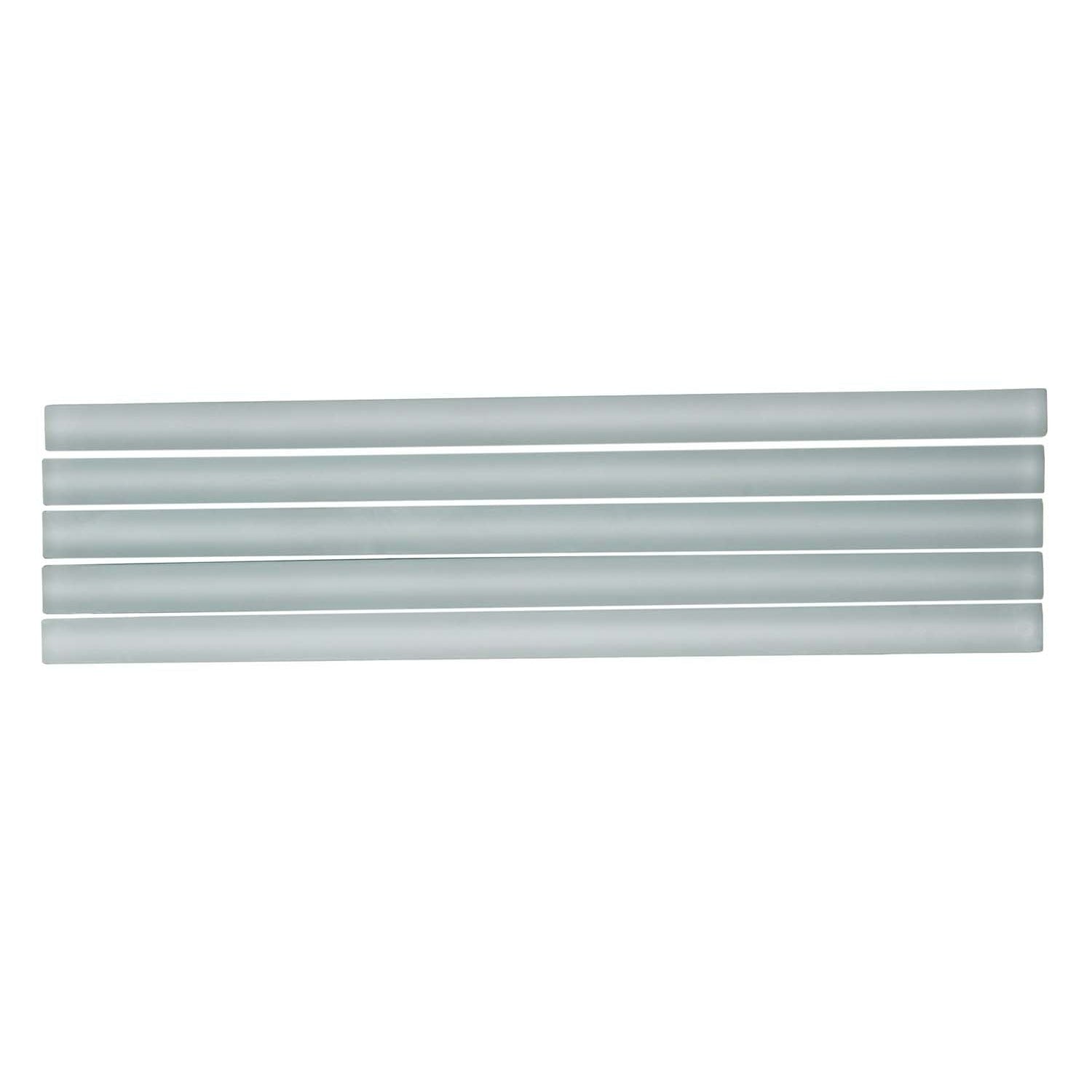 1x12 Gray Glass Pencil Tile Trim